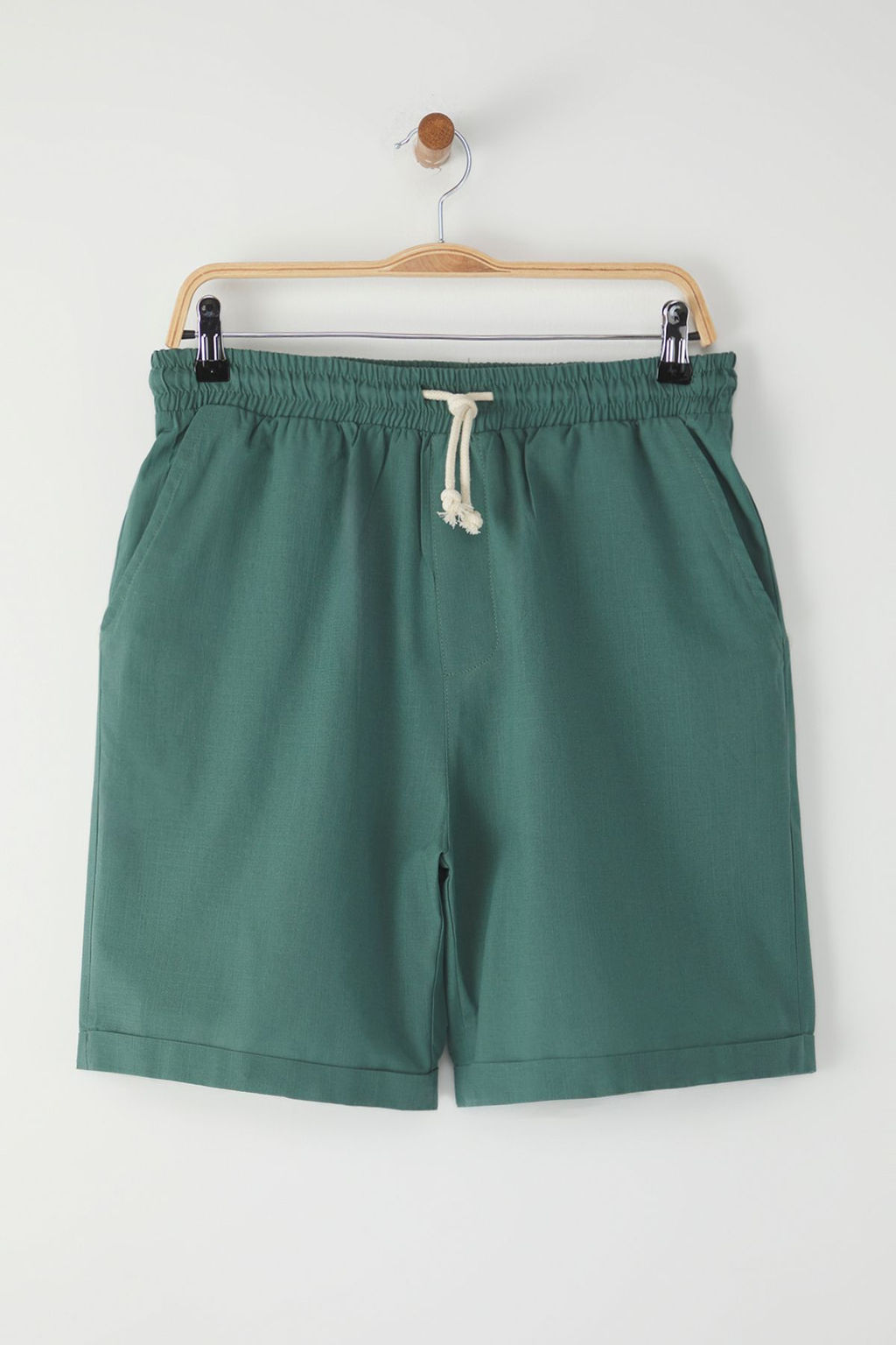 TRENDYOL MAN Koyu Yesil Regular Fit %100 Pamuklu Beli Baglamal? Sort & Bermuda TMNSS25SR00003 - Trendyolmilla фото 5