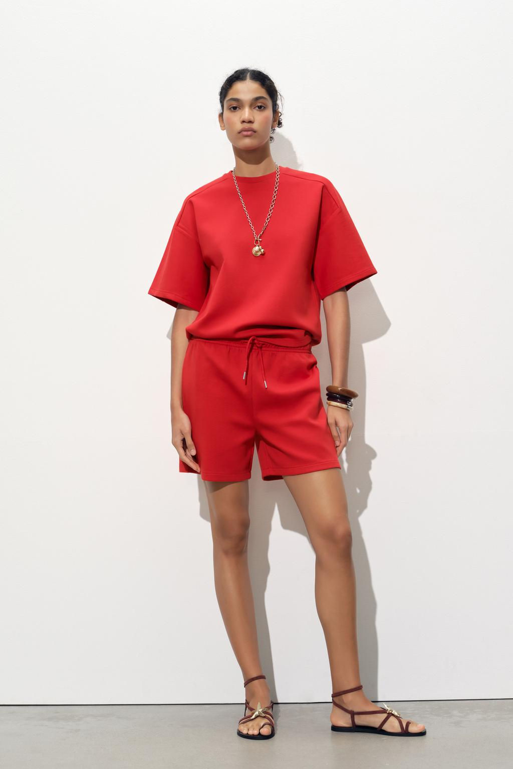 SHORT SLEEVE INTERLOCK SWEATSHIRT - Zara фото 2