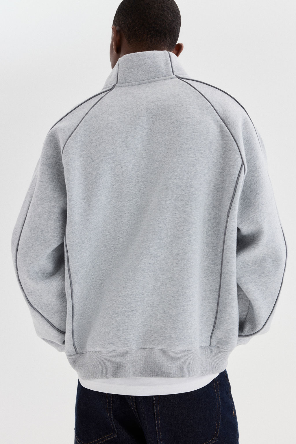 Sudadera con media cremallera Loose Fit - H&m фото 3