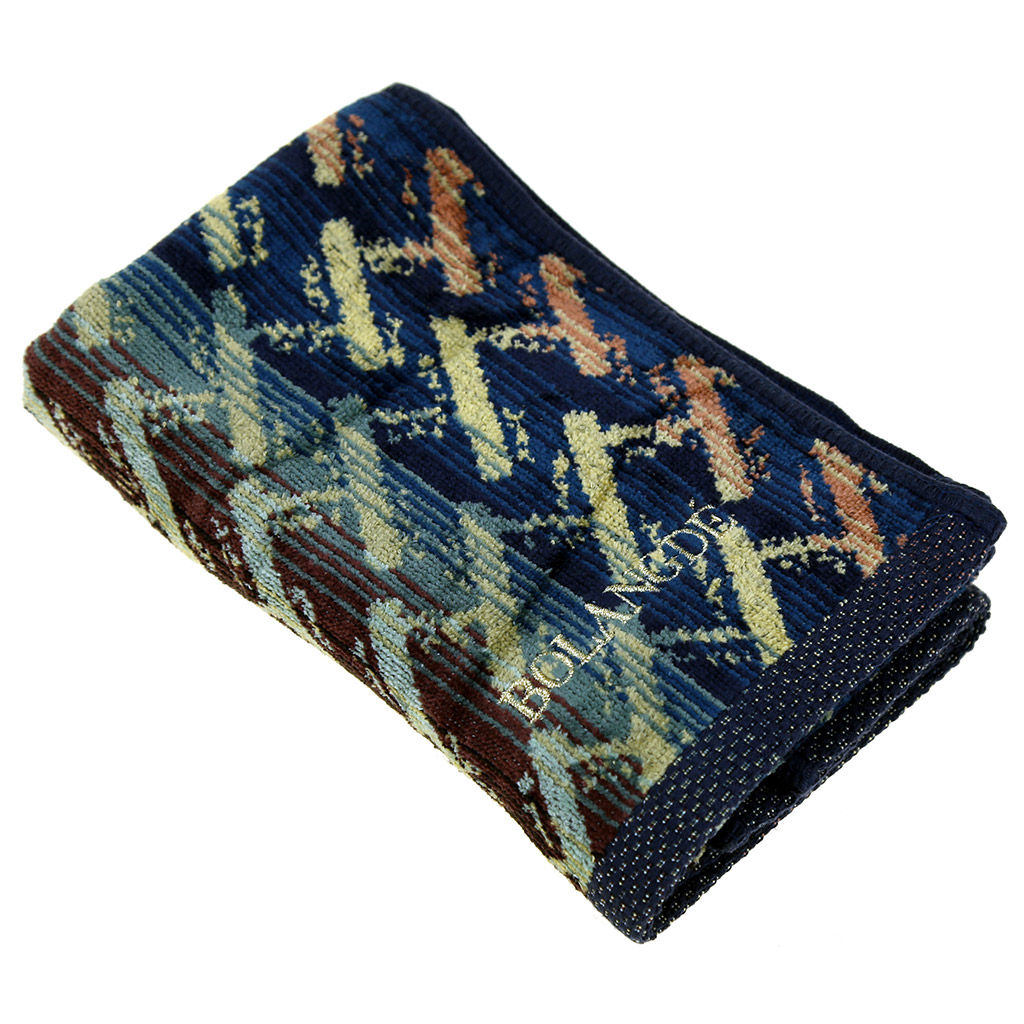 Missoni-3002 Полотенце махровое 34х78см, плотность 375гр/м2, 100% хлопок, велюр, синий, Bolangde (Китай) - Домашняя мода фото 3