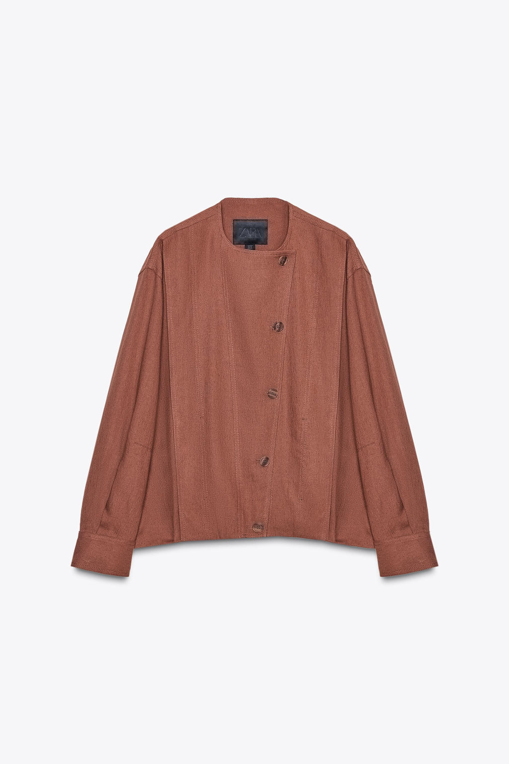 ZW COLLECTION LINEN BLEND BOMBER JACKET - Zara фото 2