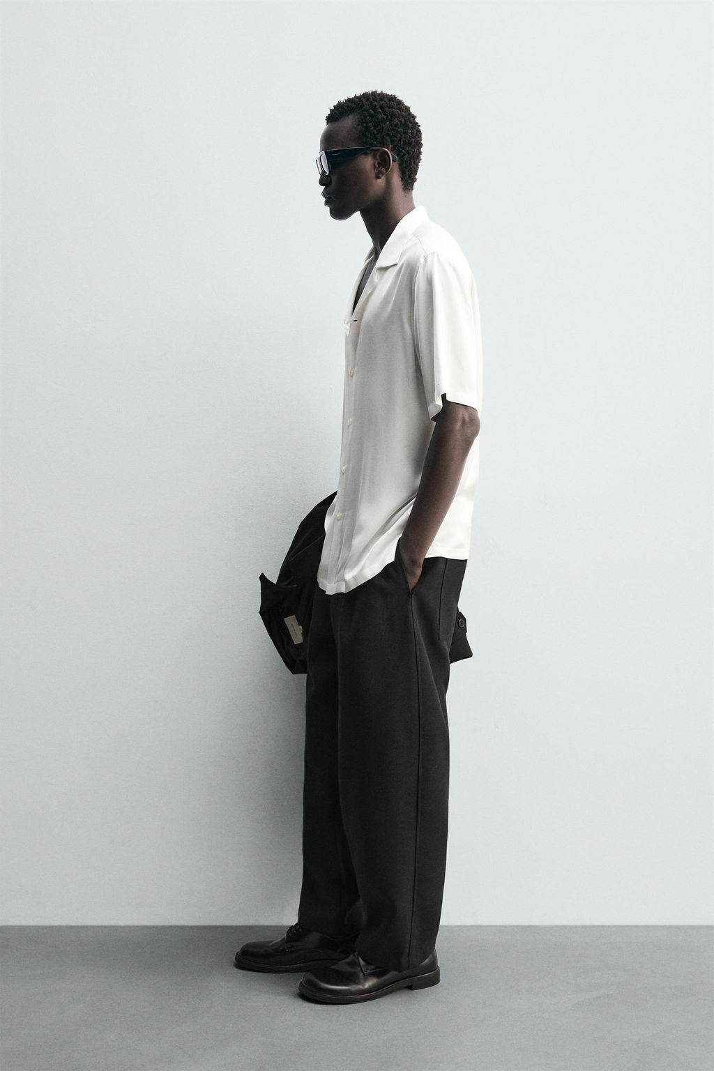 REGULAR FIT SATIN SHIRT - Zara фото 4