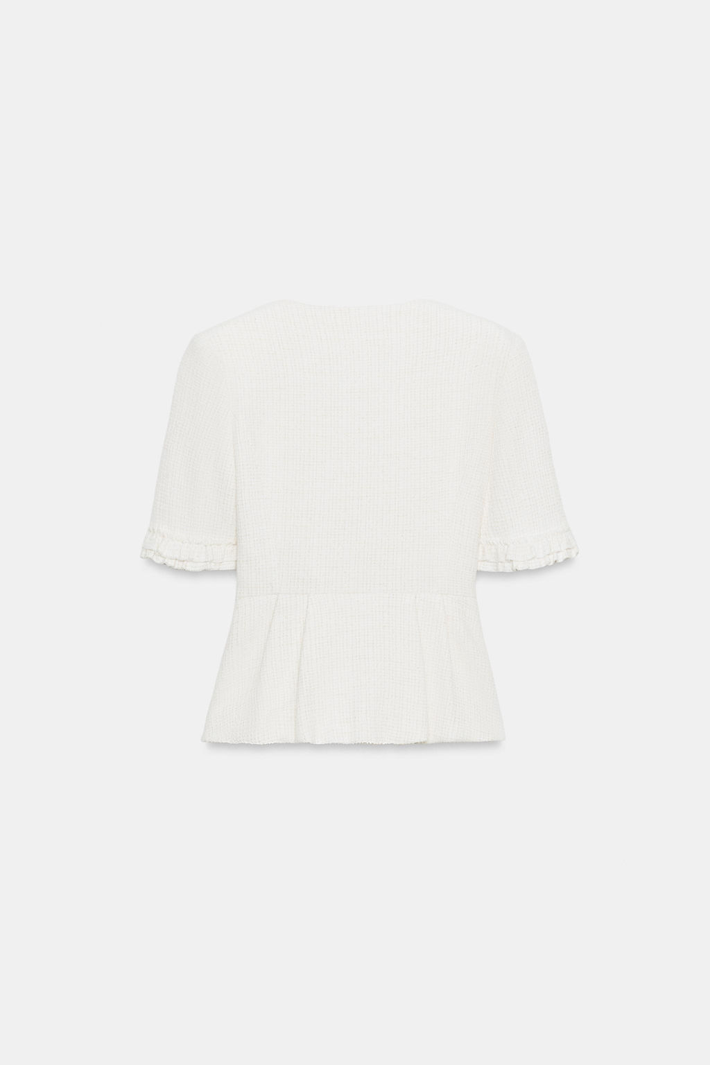 CHAQUETA PEPLUM VOLANTES MANGA CORTA / Crudo - Zara фото 9