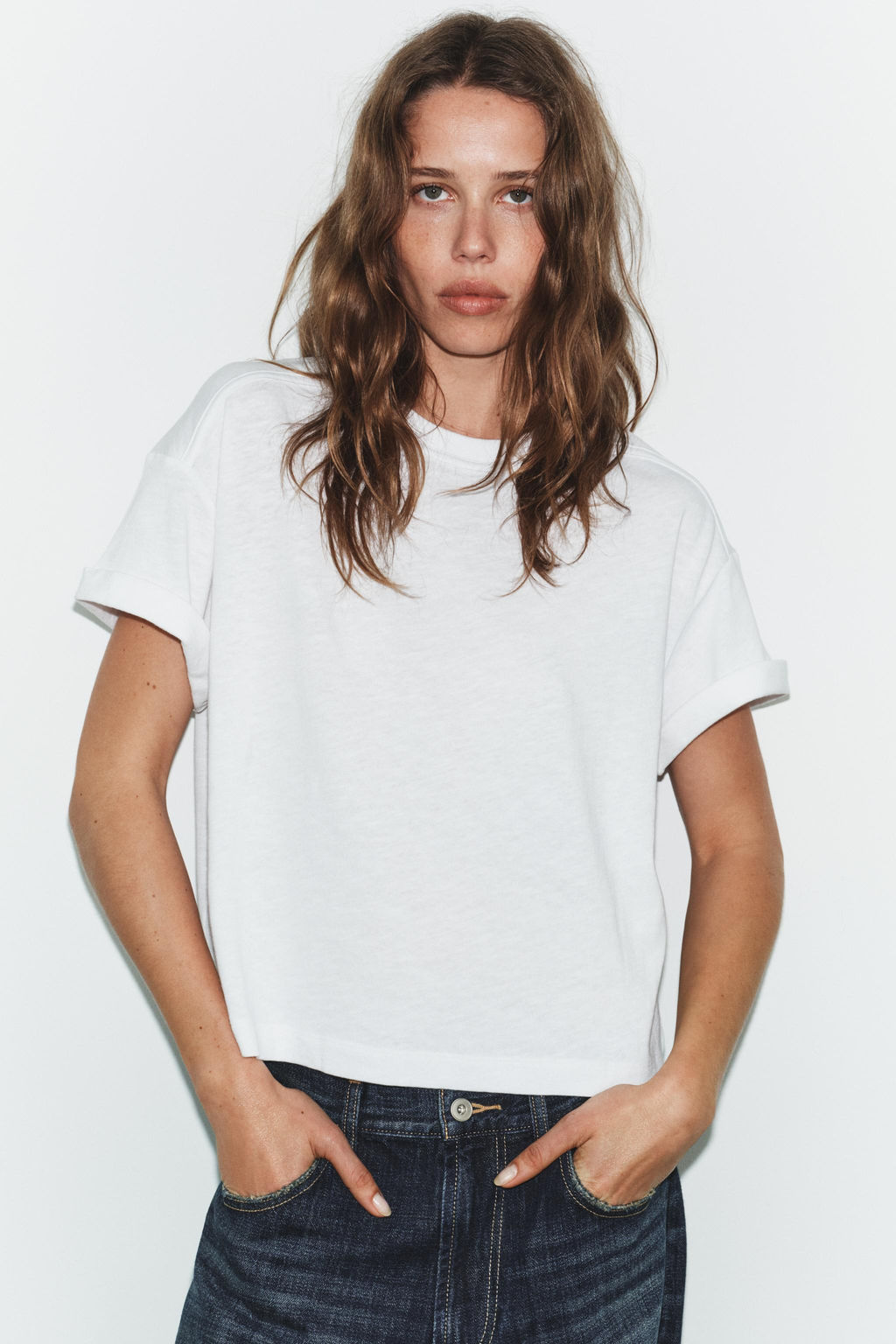 CAMISETA MANGA CORTA ALGOD?N / Blanco