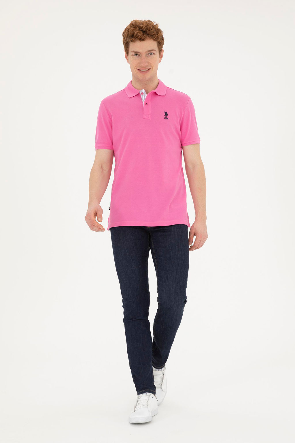 Мужская розовая базовая футболка Неожиданная скидка в корзине - U.s. polo assn фото 11