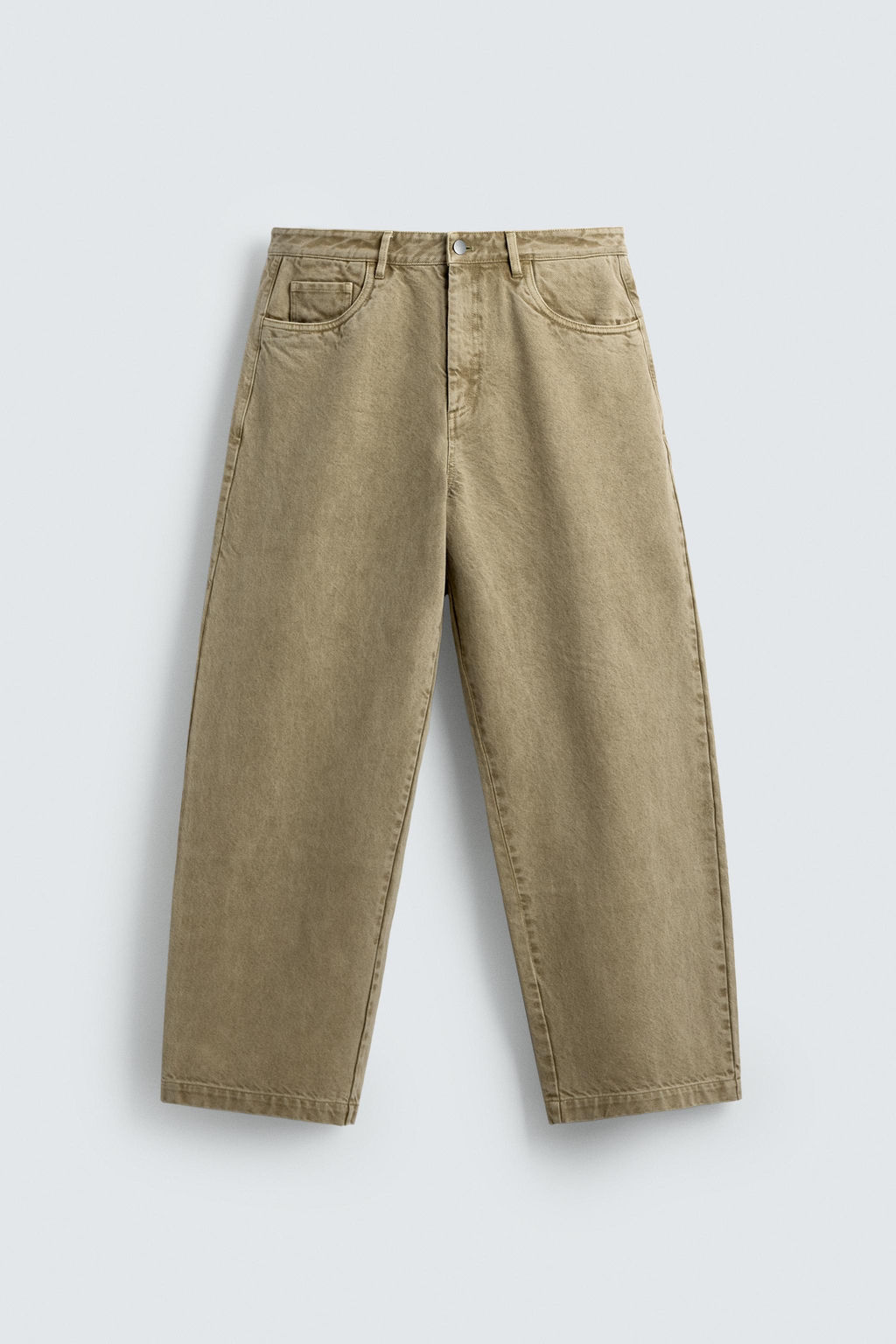 PANTAL?N STRAIGHT FIT LAVADO / Beige - Zara фото 7