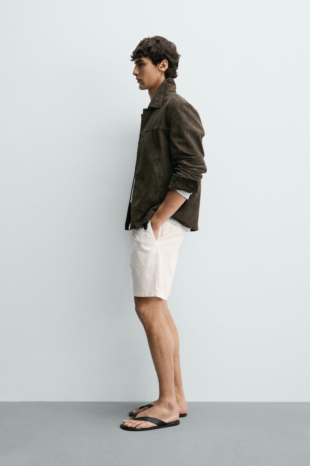 CAZADORA REGULAR FIT PIEL ANTE / Marr?n - Zara фото 4