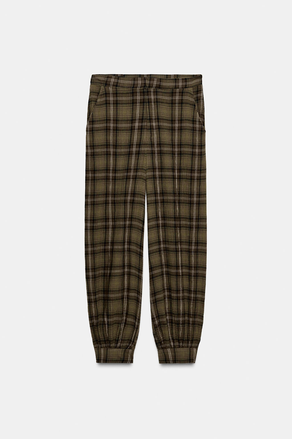 CHECK SAROUEL TROUSERS - Zara фото 16