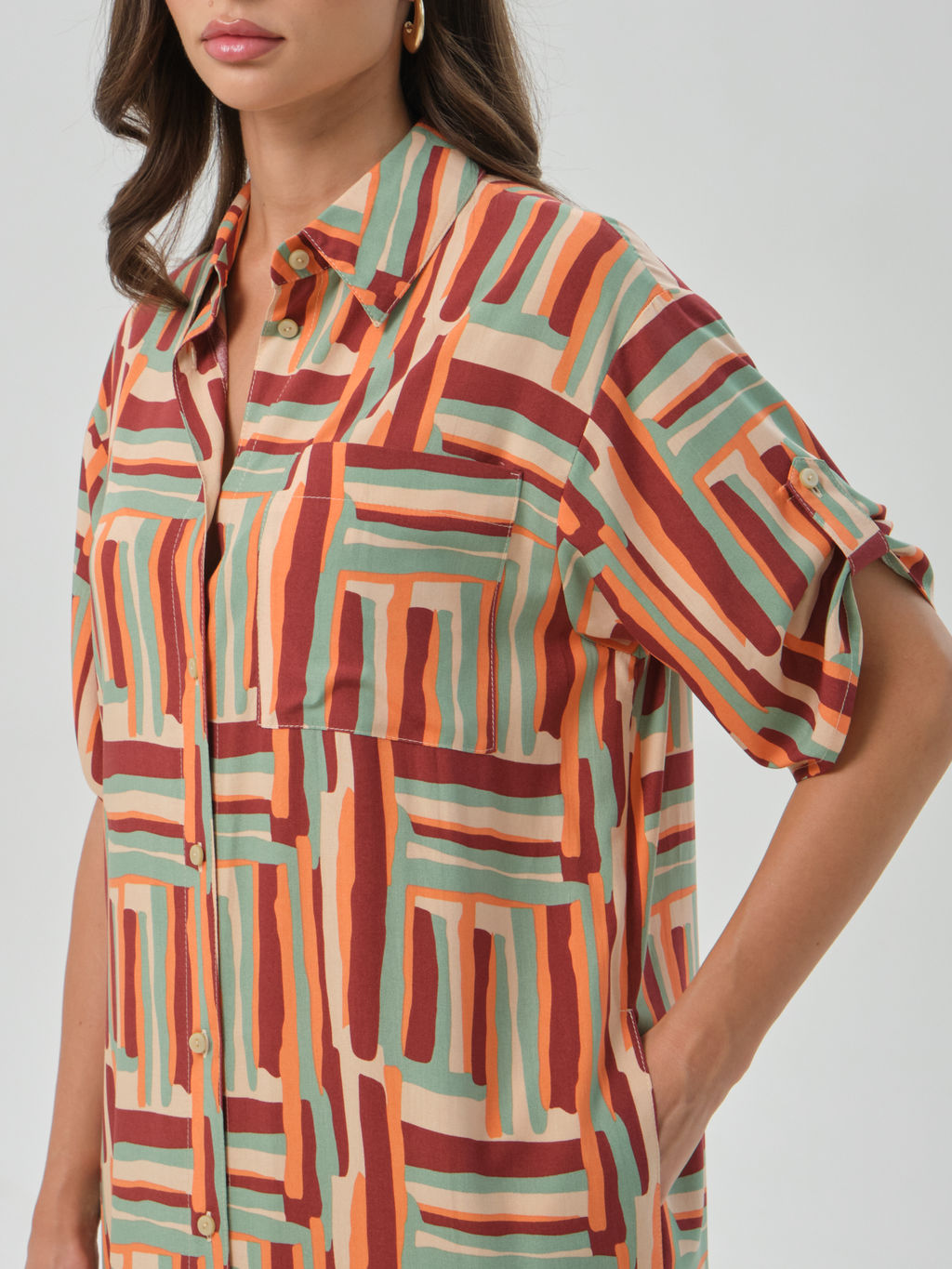 Платье из вискозы с принтом - Stilla фото 6