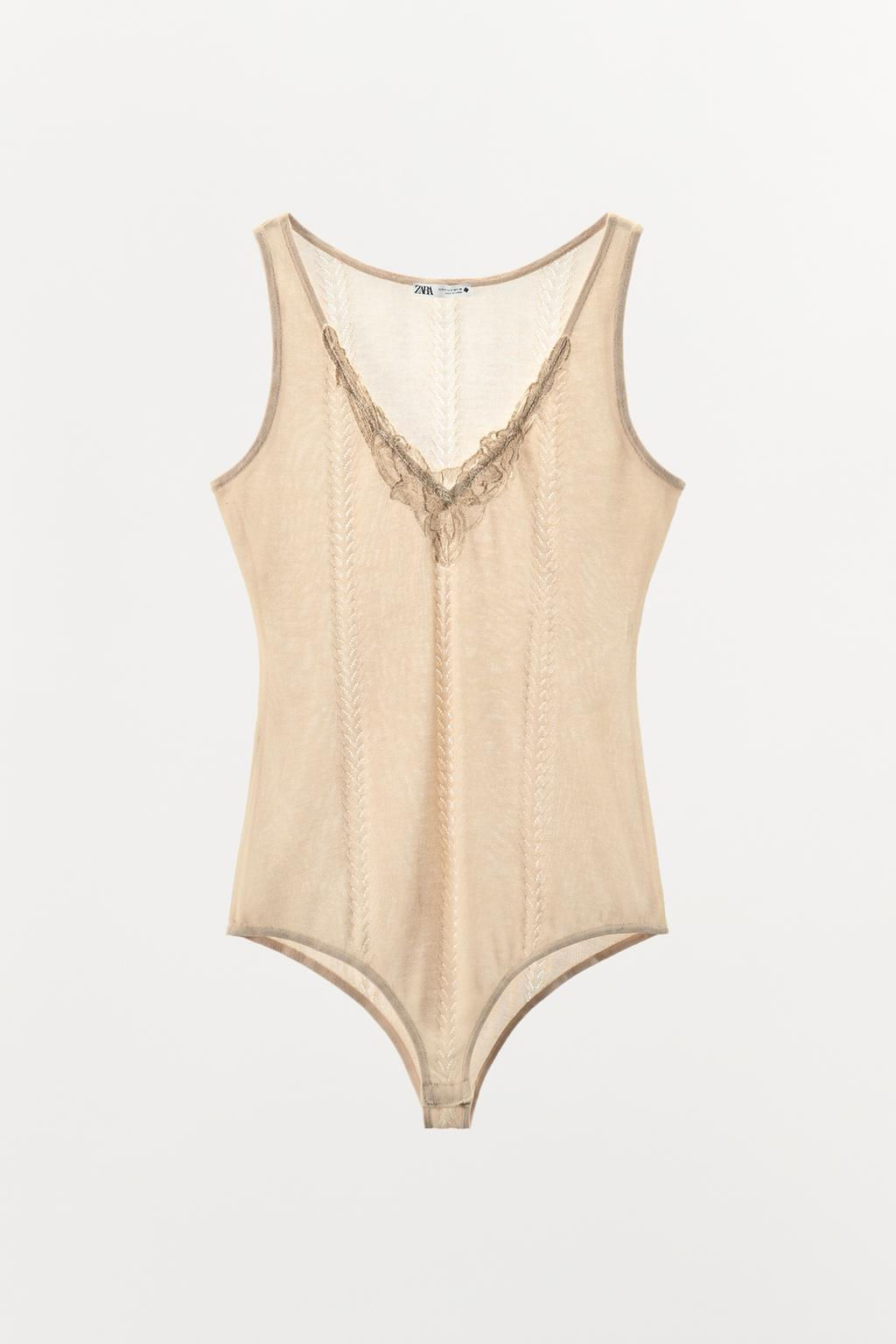 EMBROIDERED KNIT BODYSUIT - Zara фото 8