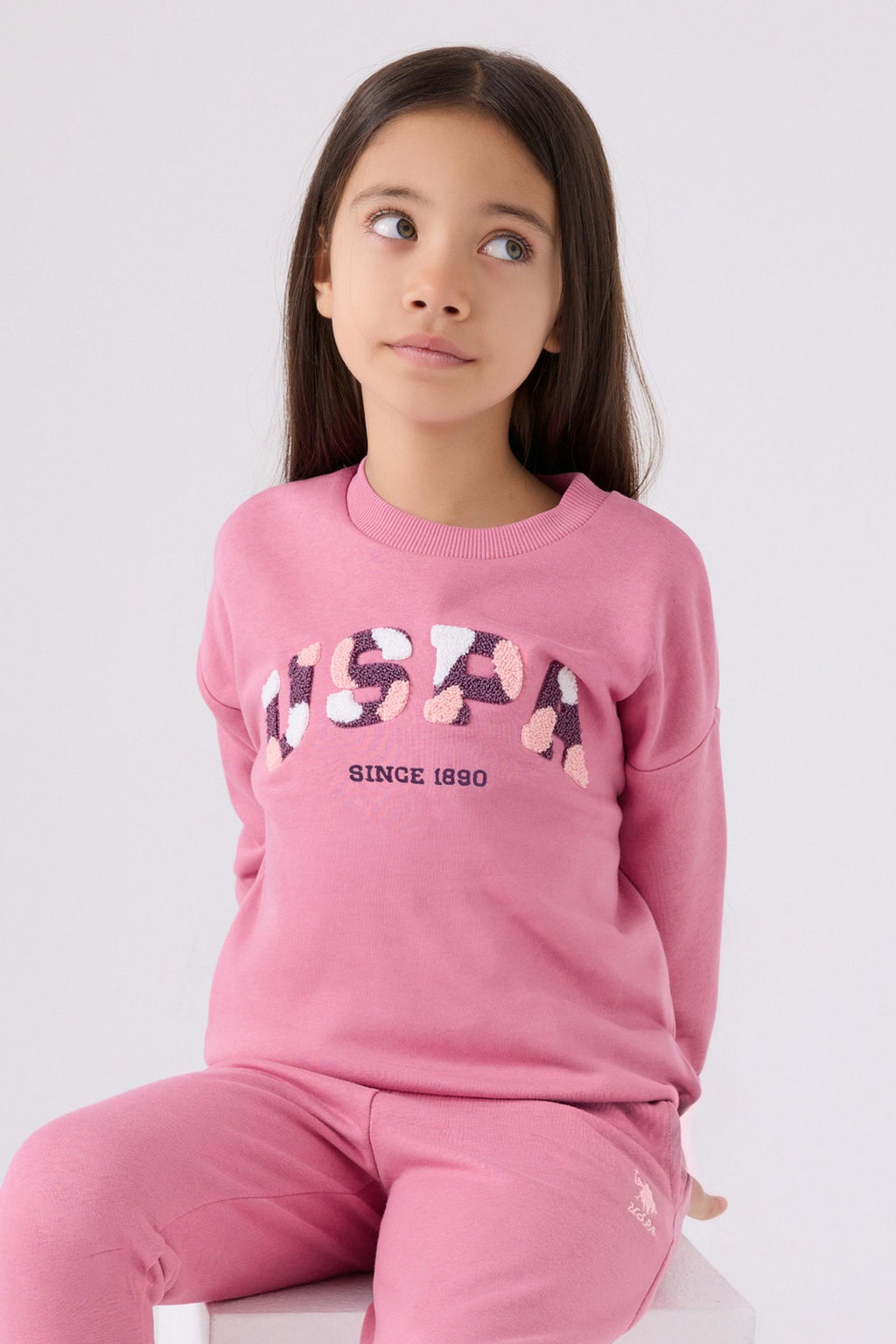 Розовый пижамный комплект для девочки Неожиданная скидка в корзине - U.s. polo assn фото 2