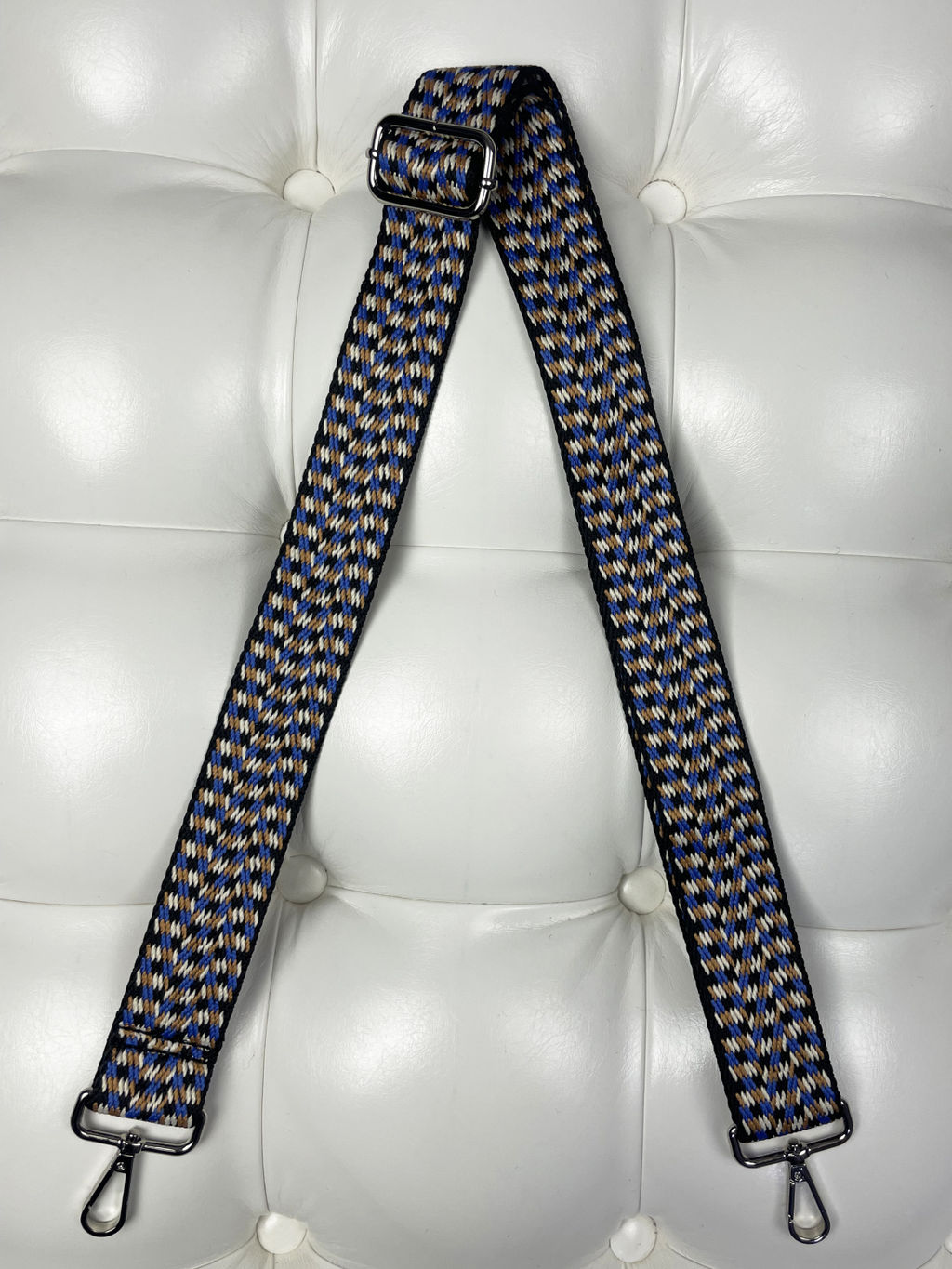 LACCOMA ремень 1000-елка-3,8-кор/беж/чер/син полиэстр