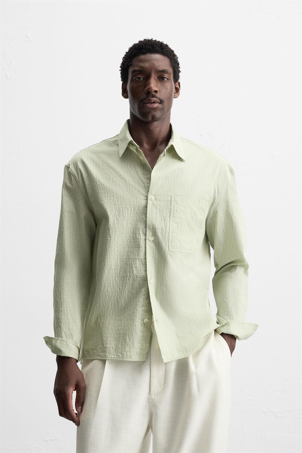 TEXTURED STRIPE SHIRT - Zara фото 2