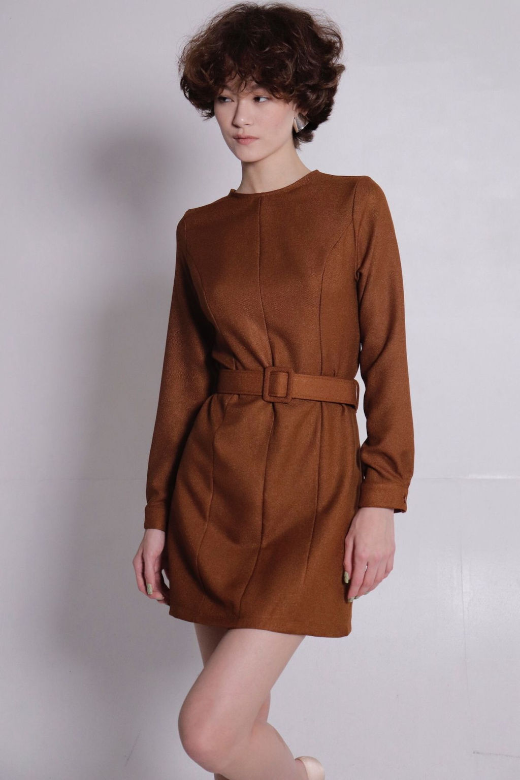 11388 Мини-платье светло-коричневое (остаток: 40, 42, 44, 46) - Martichelli фото 7