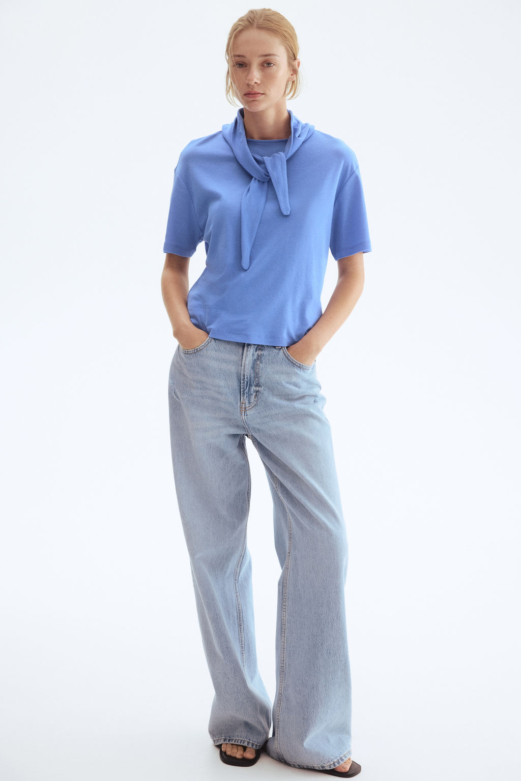 Top con cuello fular - H&m фото 5