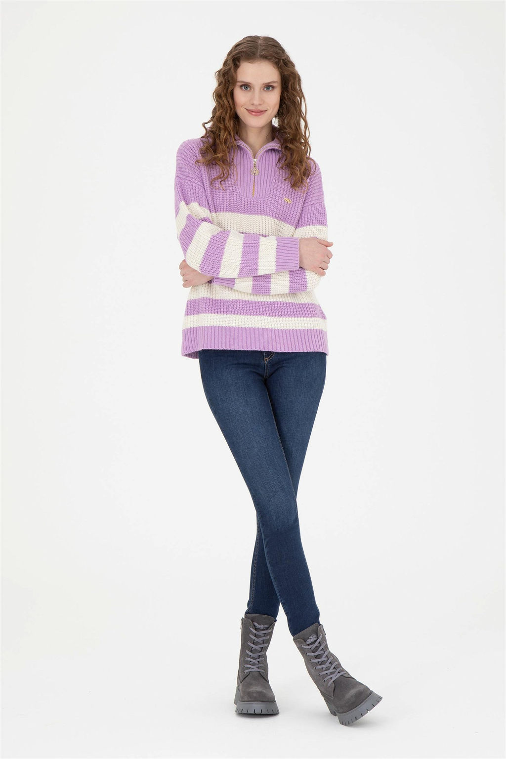 Женский сиреневый свитер - U.s. polo assn фото 4