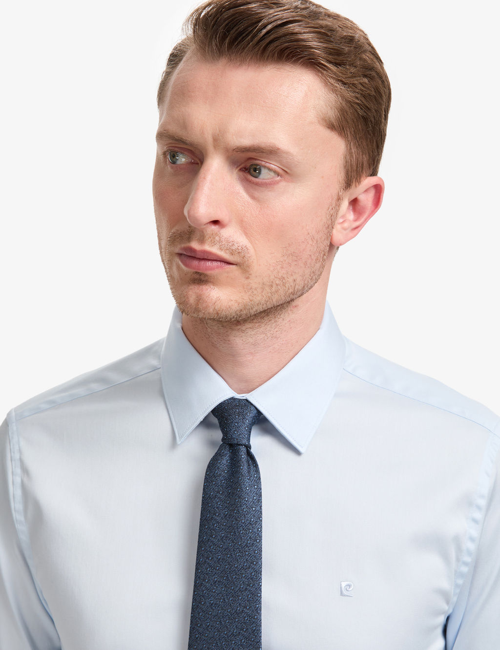 A__k Mavi Slim Fit Uzun Kollu Esnek Basic G_mlek
