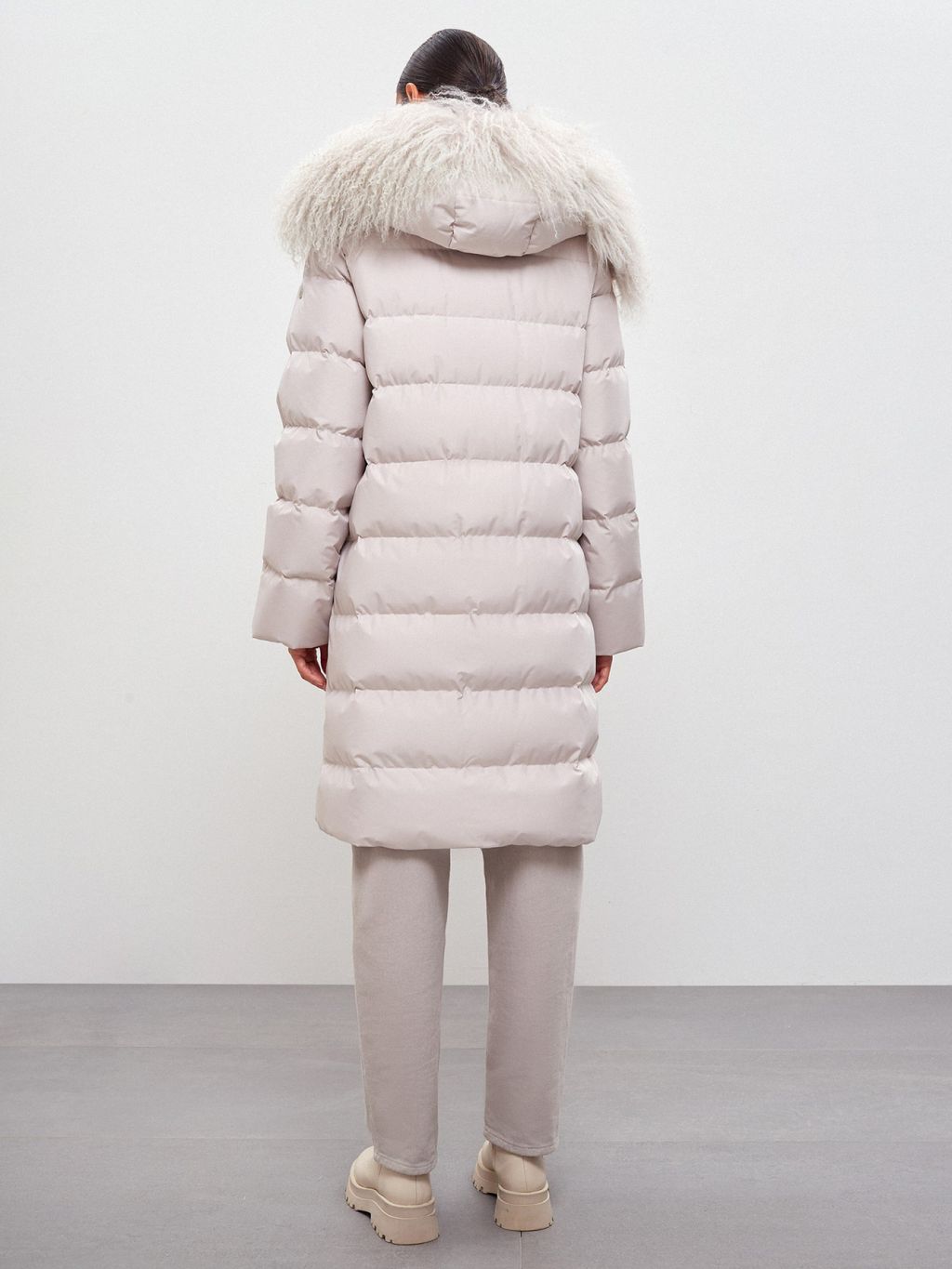Conso/WDL 220514 - vanilla Пуховое Полупальто фото 4