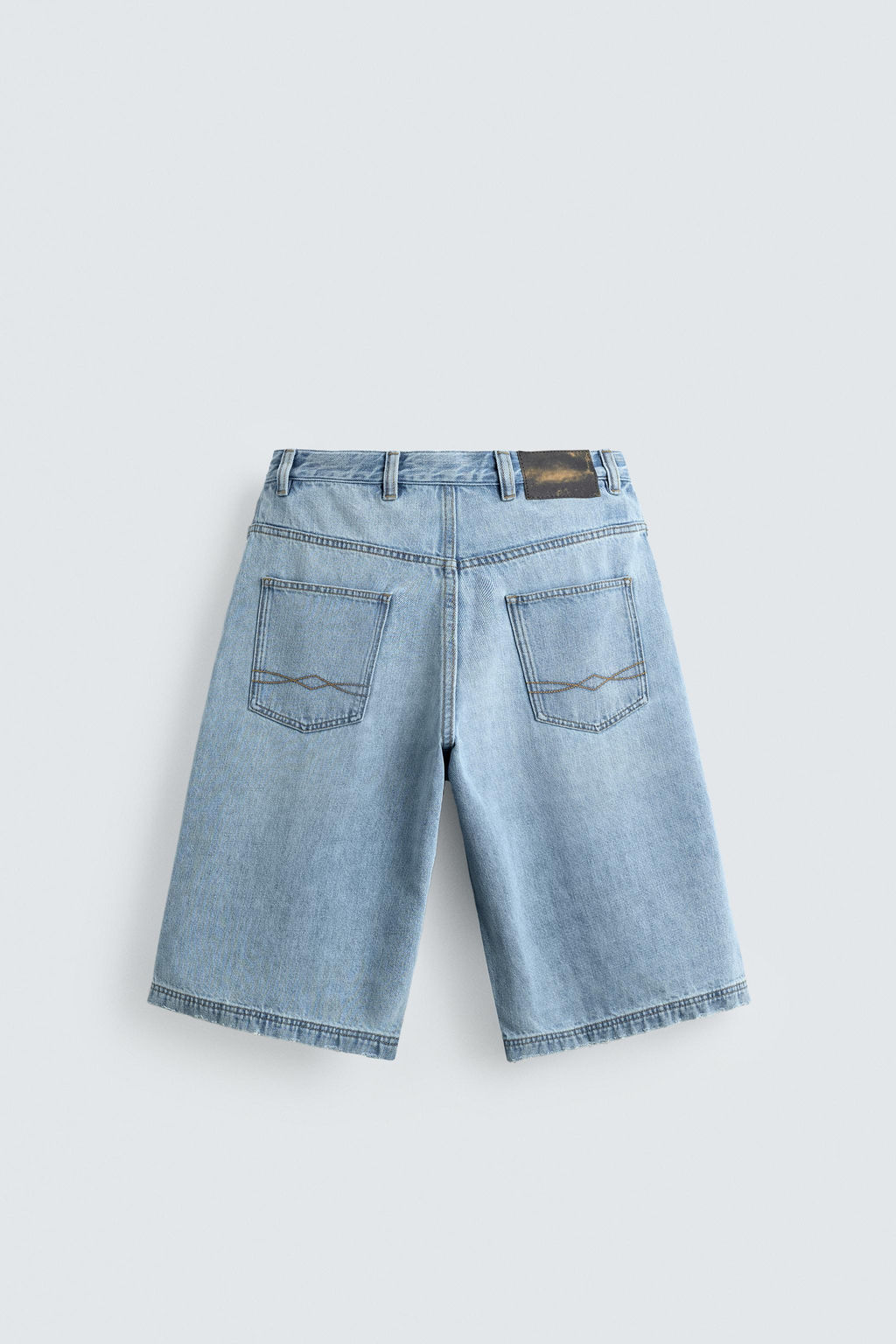 LIMITED EDITION RELAXED FIT DENIM BERMUDA SHORTS - Zara фото 14