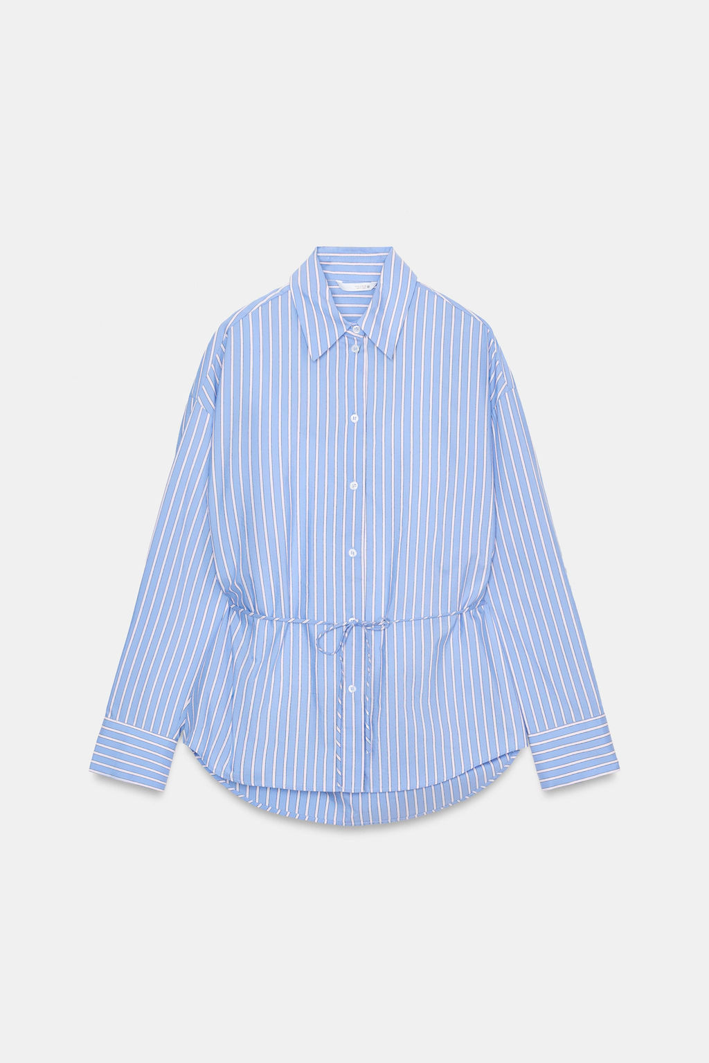 CAMISA OVERSIZE CON CAMISETA CINTUR?N / Azul / Blanco - Zara фото 6