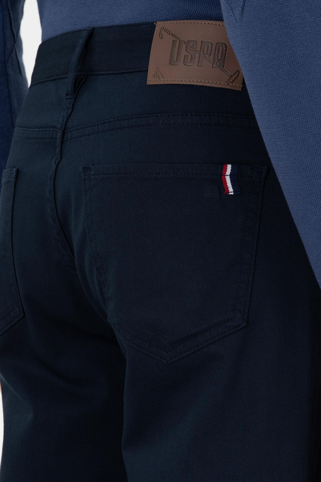 Мужские темно-синие брюки из плотной ткани - U.s. polo assn фото 6