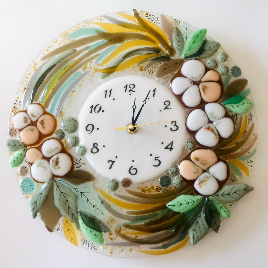 Настенные часы Хлопок - Стрекоза фото 2