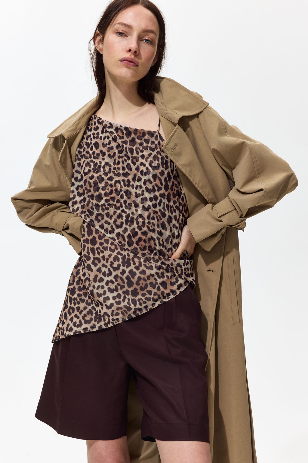 Pantal?n corto sastre en mezcla de lino - H&m фото 6