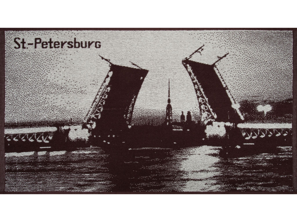 Полотенце махровое 6с103.412ж1 Питер (шоколад) 50х90см