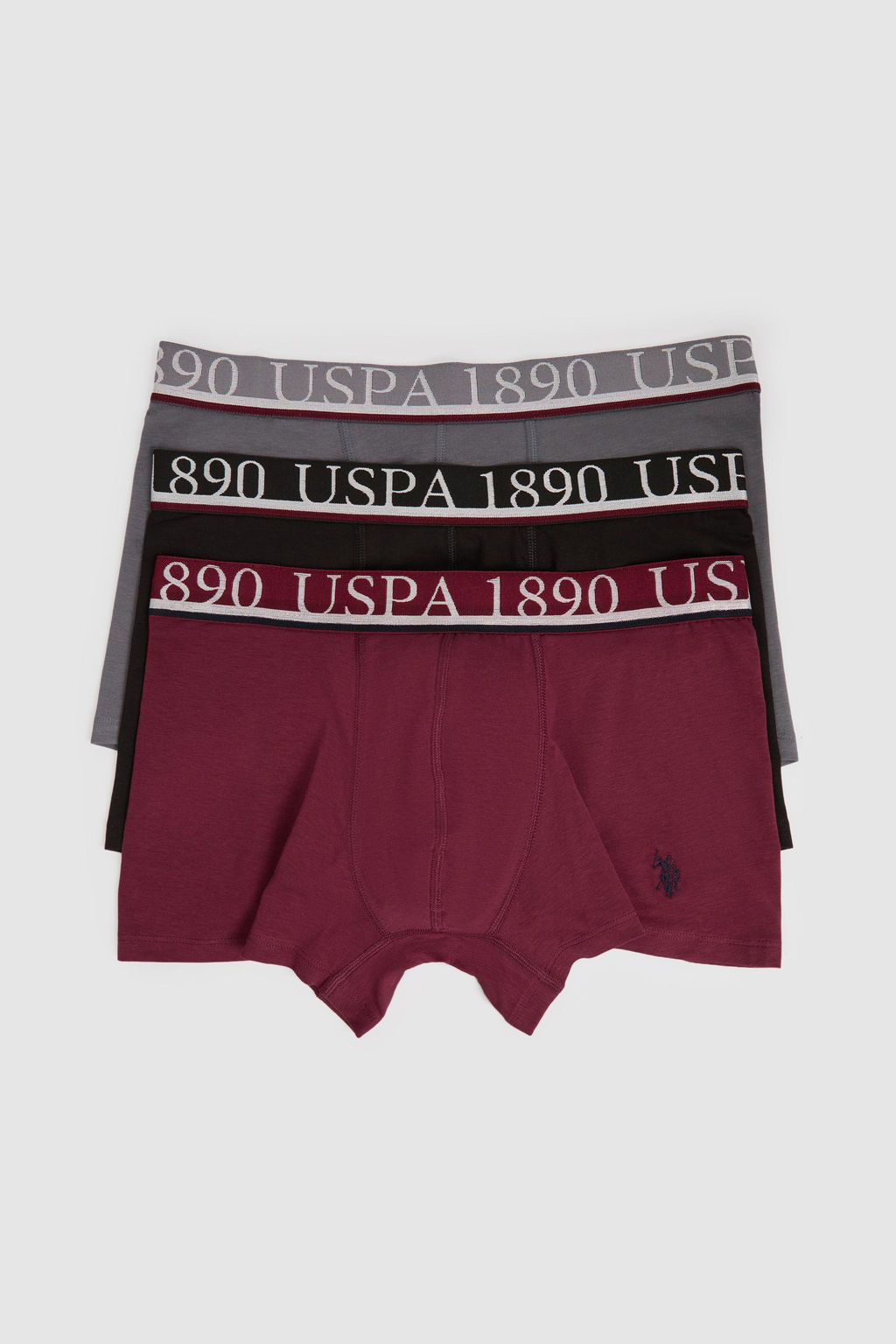 Erkek Bordo 3l_ Boxer Tak_m_