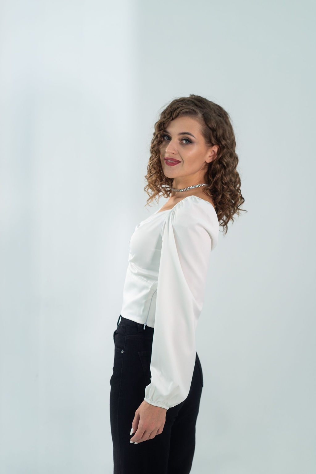 Блузка Ирэн (белый) - Nadi bordo фото 8