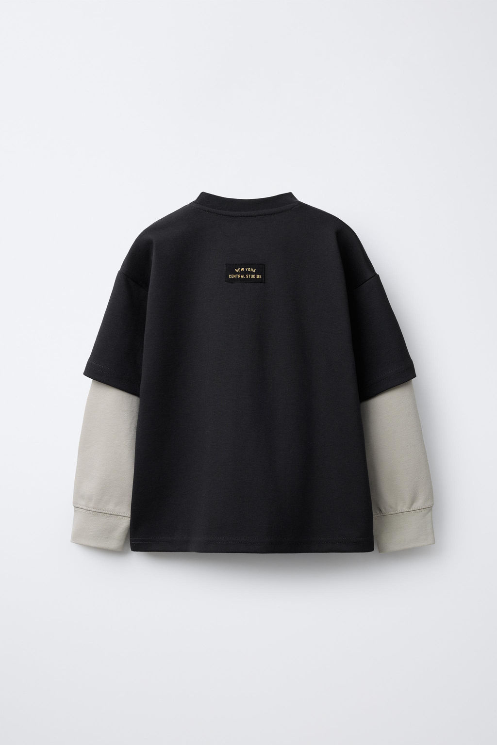 DOUBLE SLEEVE VARSITY INTERLOCK SWEATSHIRT - Zara фото 2