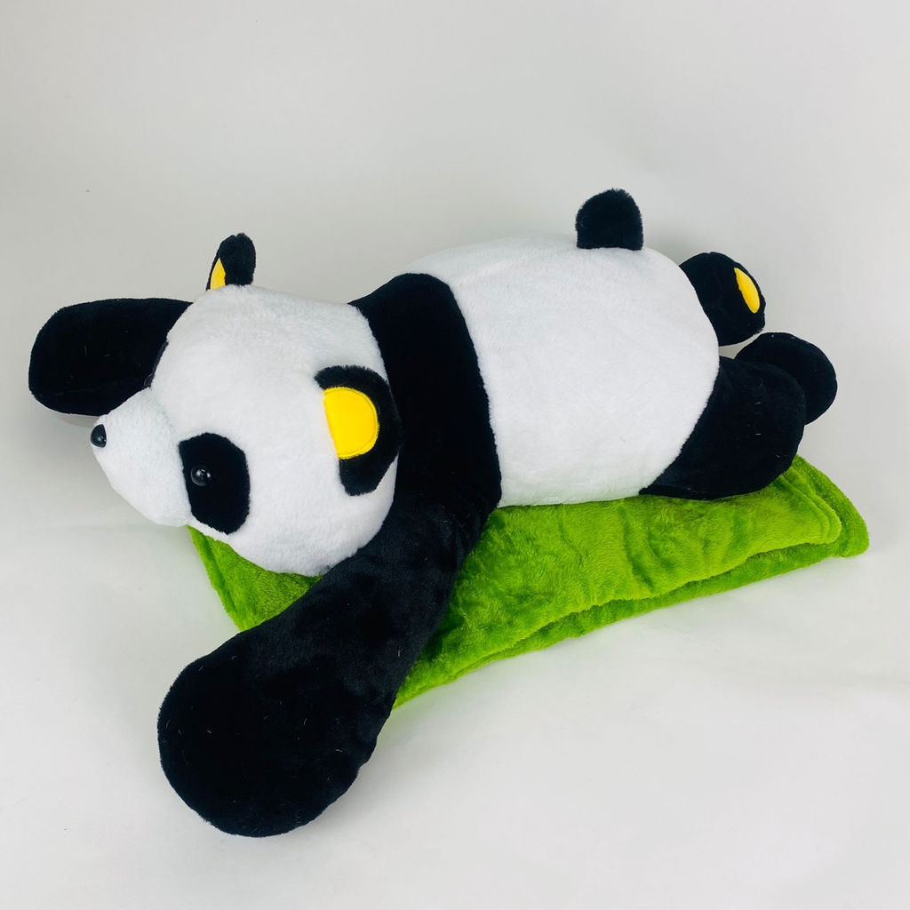 Мягкая игрушка с пледом Панда лежачая 65 см 3 в 1 - Storyland фото 2
