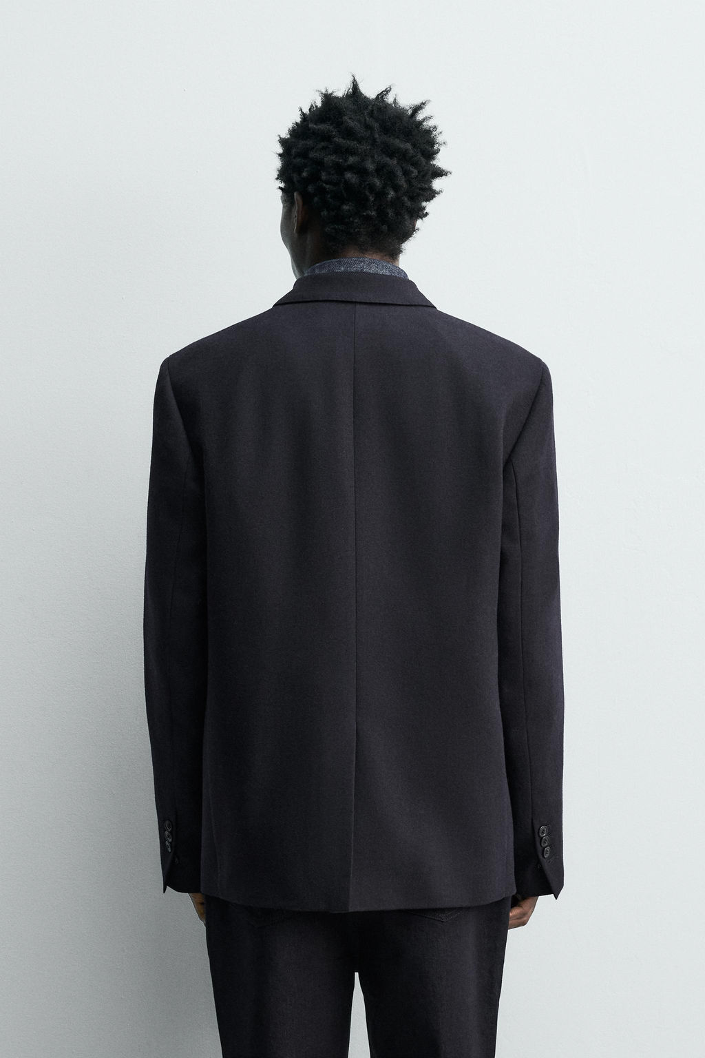 DOUBLE-BREASTED 100% WOOL FLANNEL BLAZER - Zara фото 3