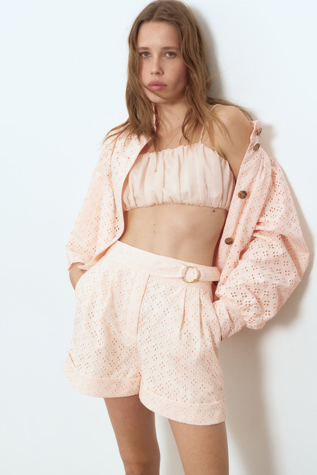 Broderie anglaise cotton shorts - H&m фото 5