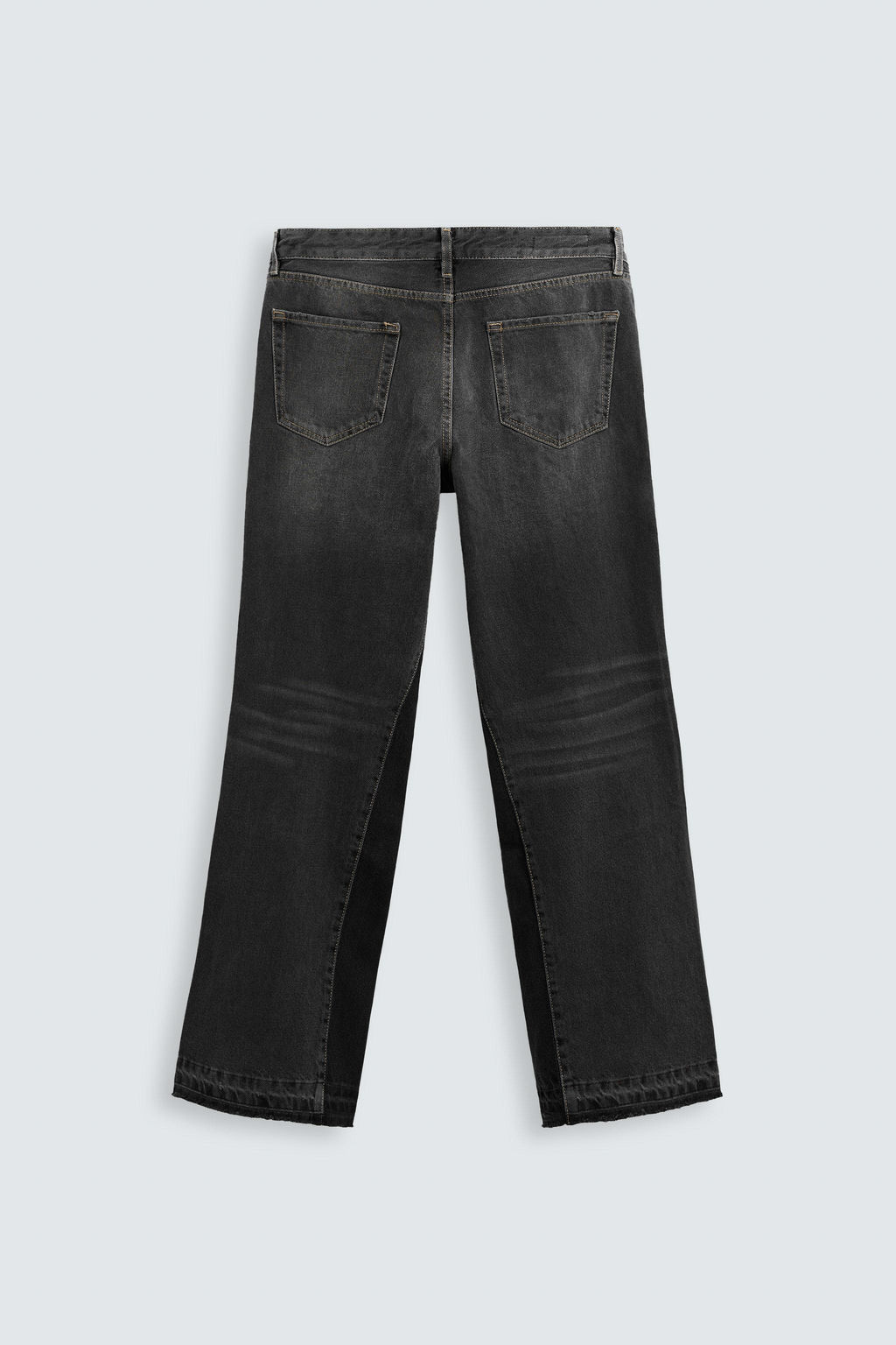 JEANS FLARE FIT ROTOS / Negro - Zara фото 7
