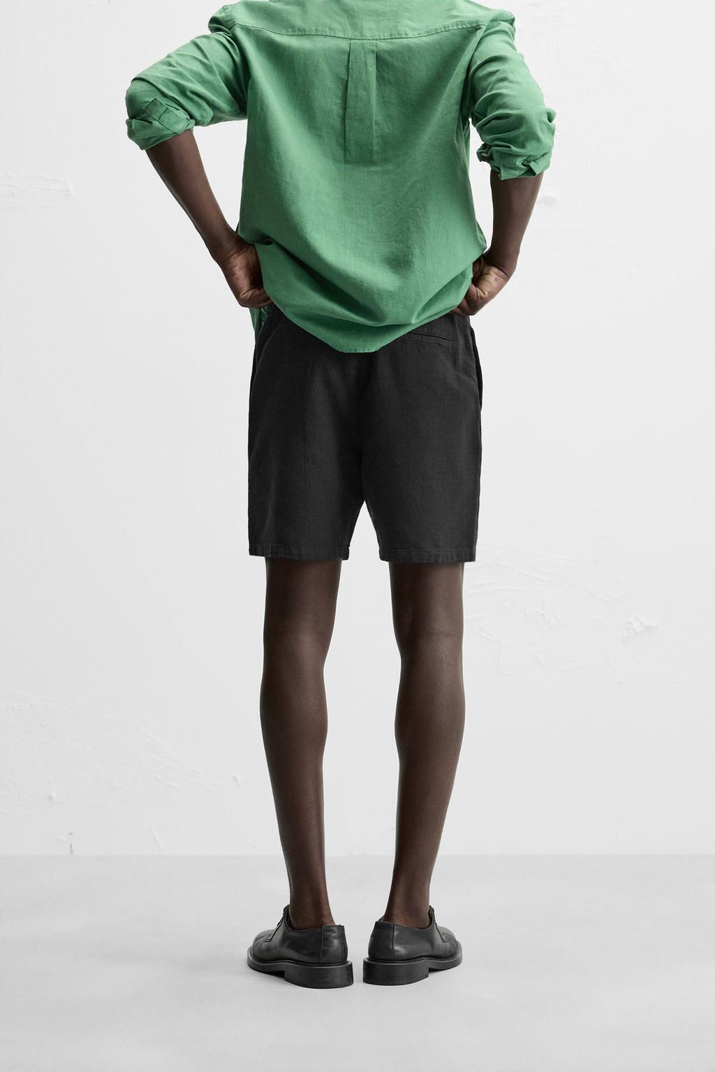 TEXTURED REGULAR FIT BERMUDA SHORTS - Zara фото 22