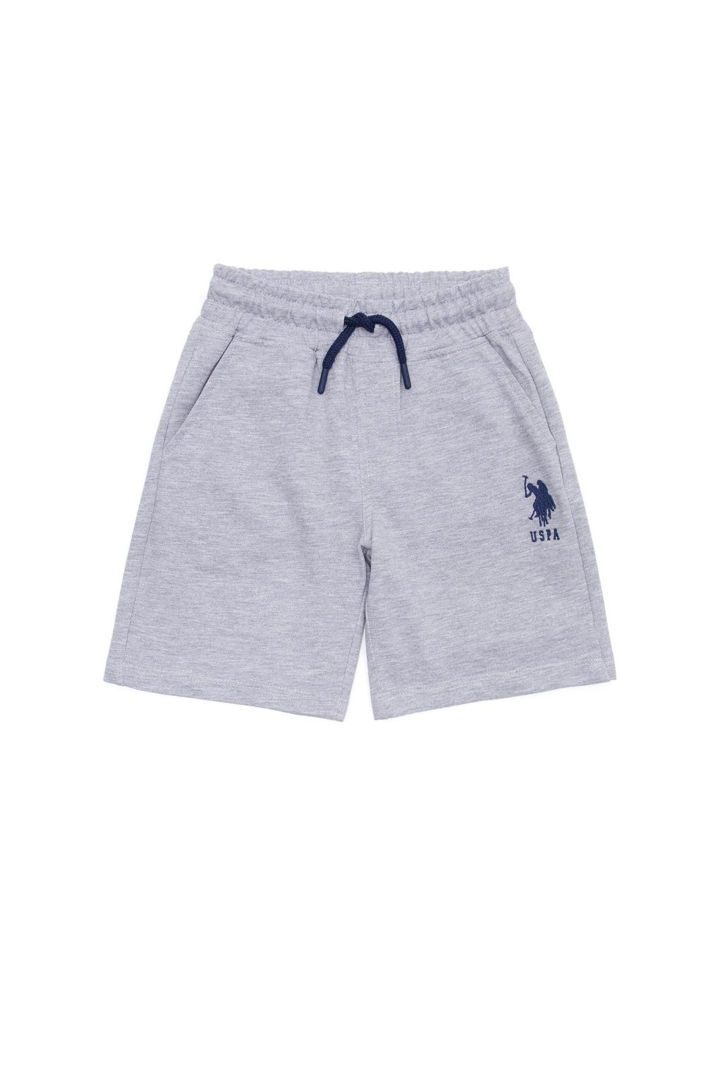 Серые меланжевые вязаные шорты для мальчика - U.s. polo assn фото 2