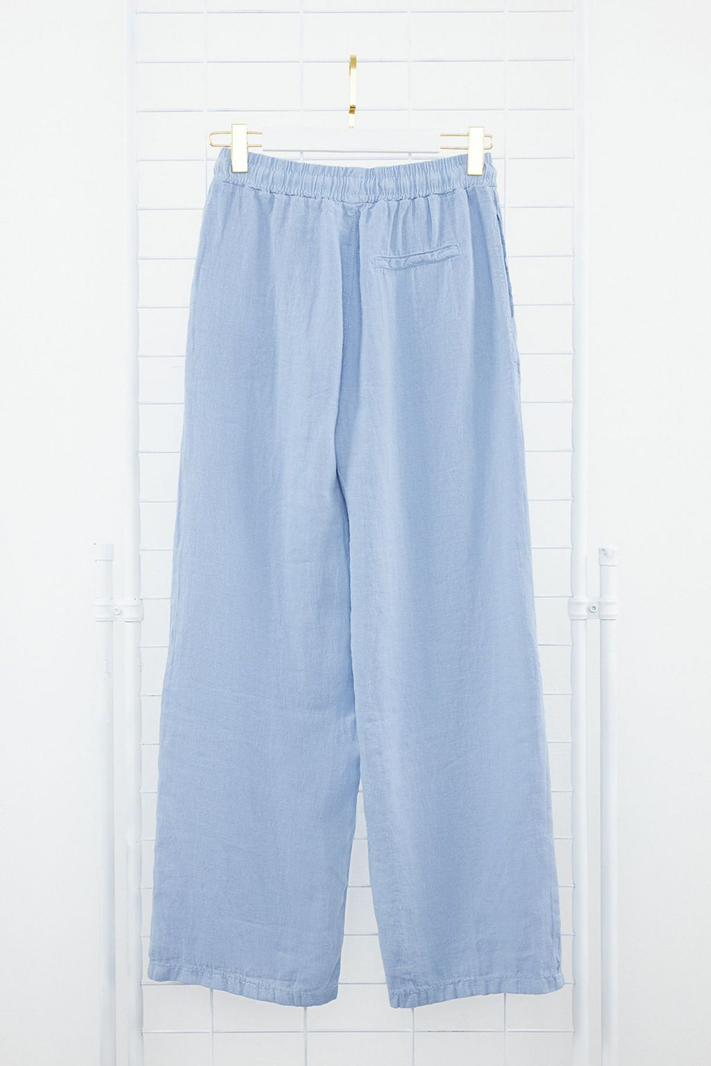 Lacivert %100 Keten Beli Lastikli Yuksek Bel Wide Leg Pantolon TWOSS24JE00249 - Trendyolmilla фото 32