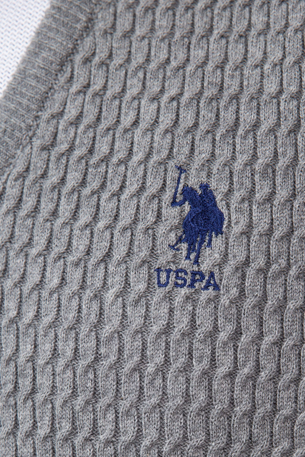 Erkek Gri Melanj Basic Kazak - U.s. polo assn фото 10