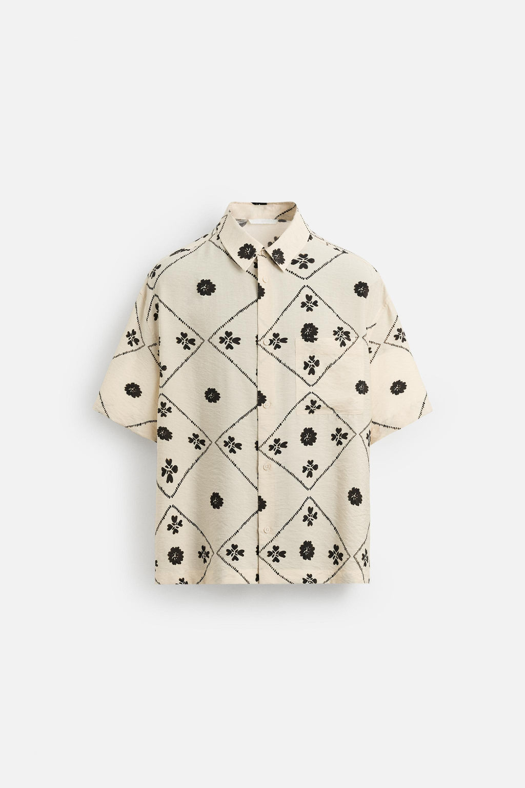 CONTRAST PRINT SHIRT - Zara фото 7