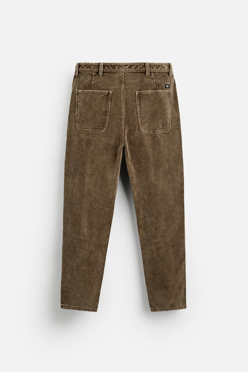 CORDUROY CARROT FIT TROUSERS - Zara фото 42