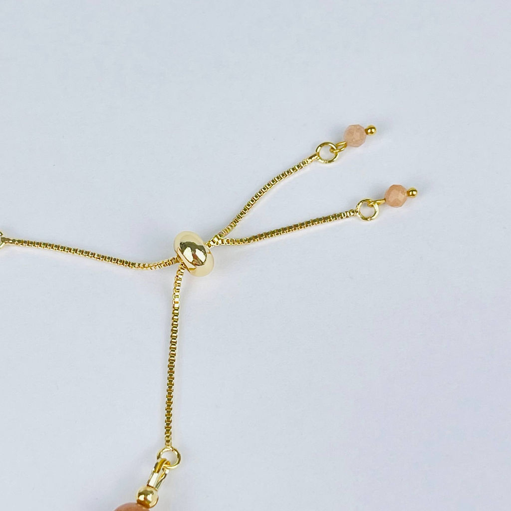 Браслет регулируемый из Солнечного камня от 16 см