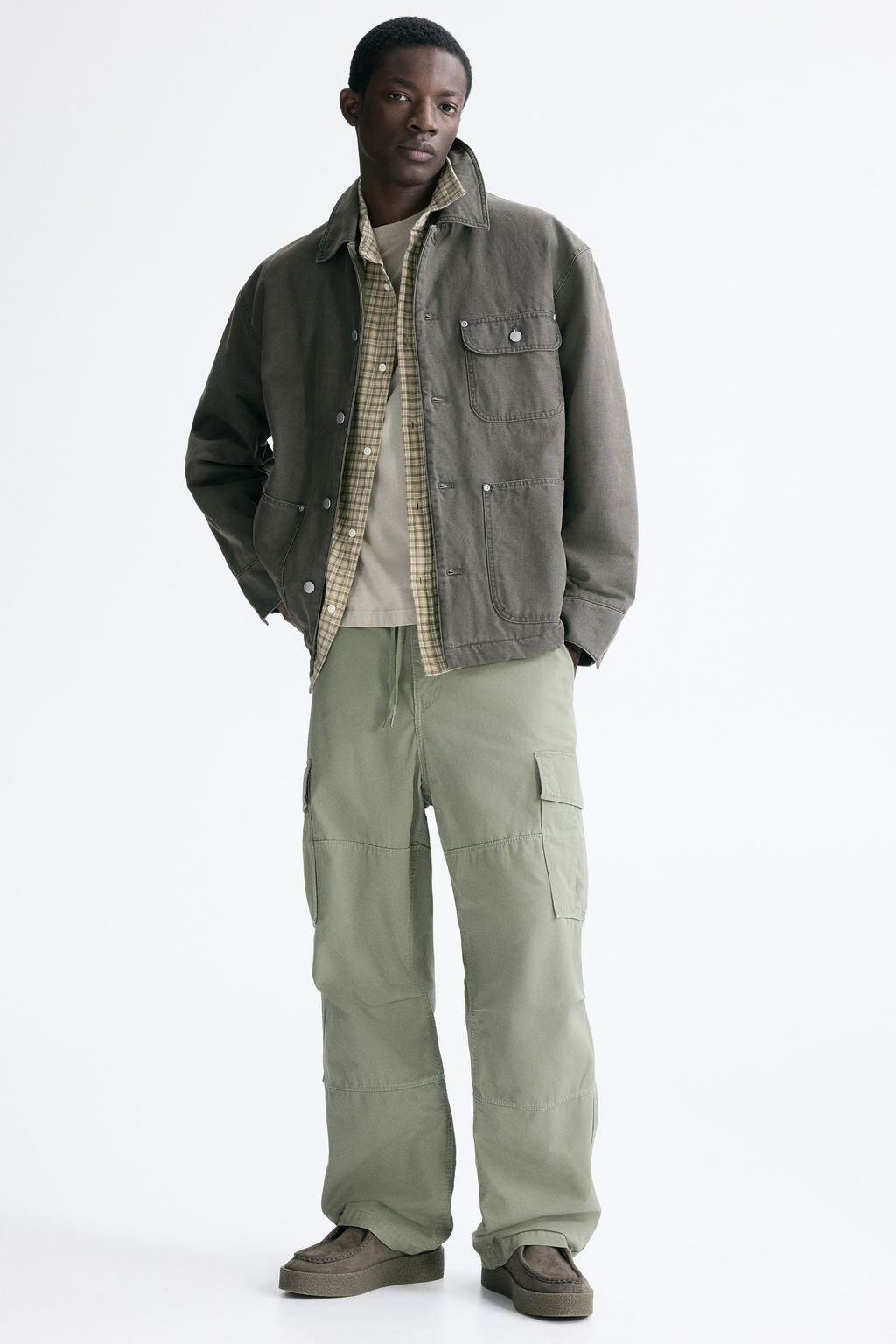 Pantal?n cargo de algod?n Relaxed Fit - H&m фото 3