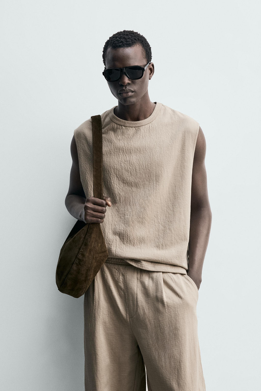 SUDADERA TANK RELAXED FIT TEXTURA / Beige - Zara фото 2