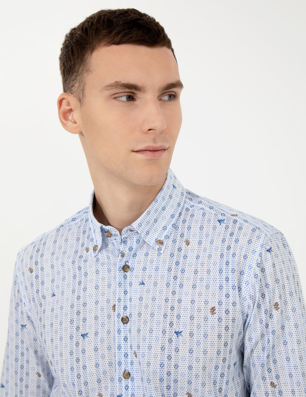 Mavi Slim Fit Uzun Kollu G_mlek