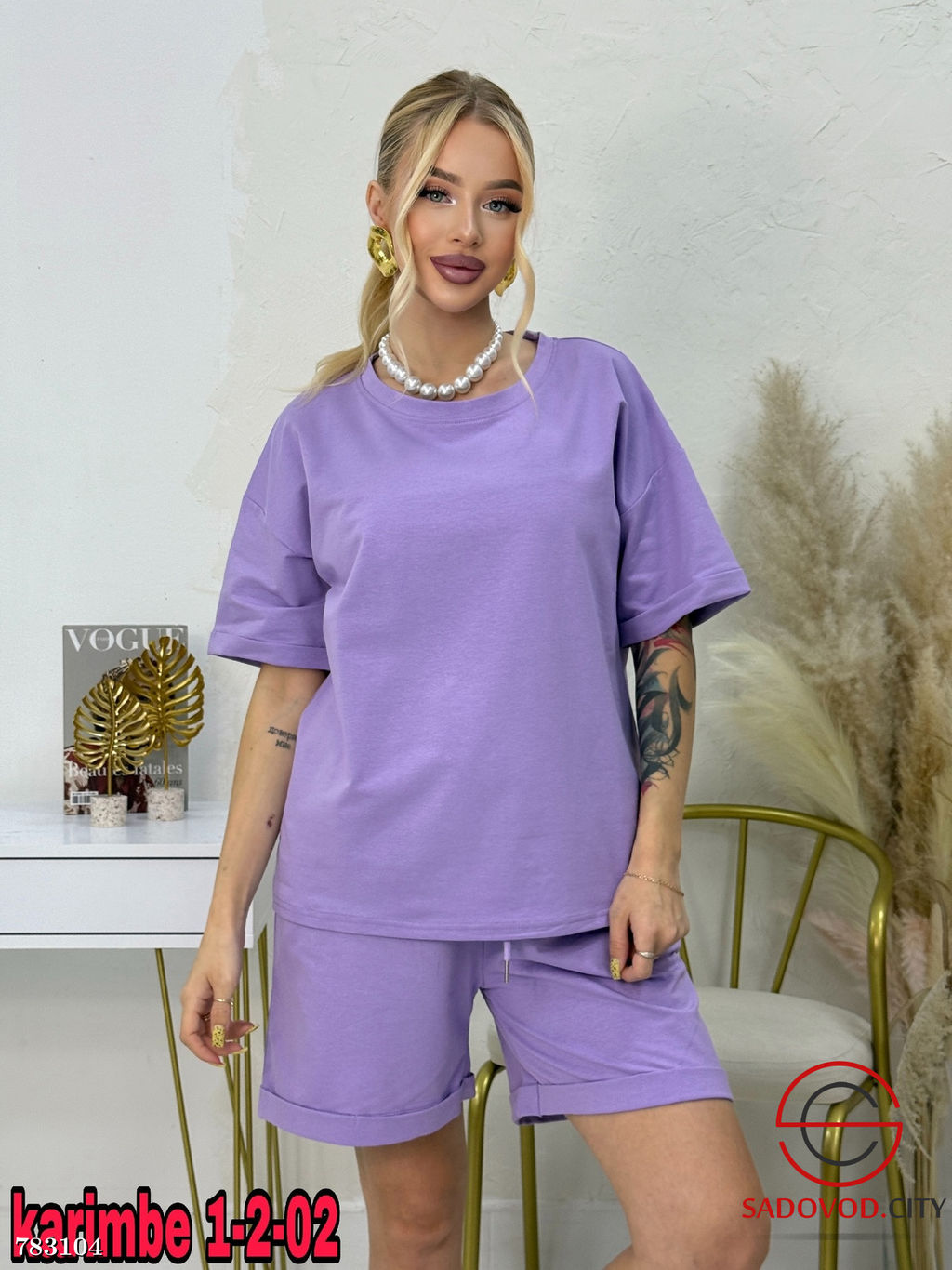 Женский костюм футболка шорты - Bruno фото 10