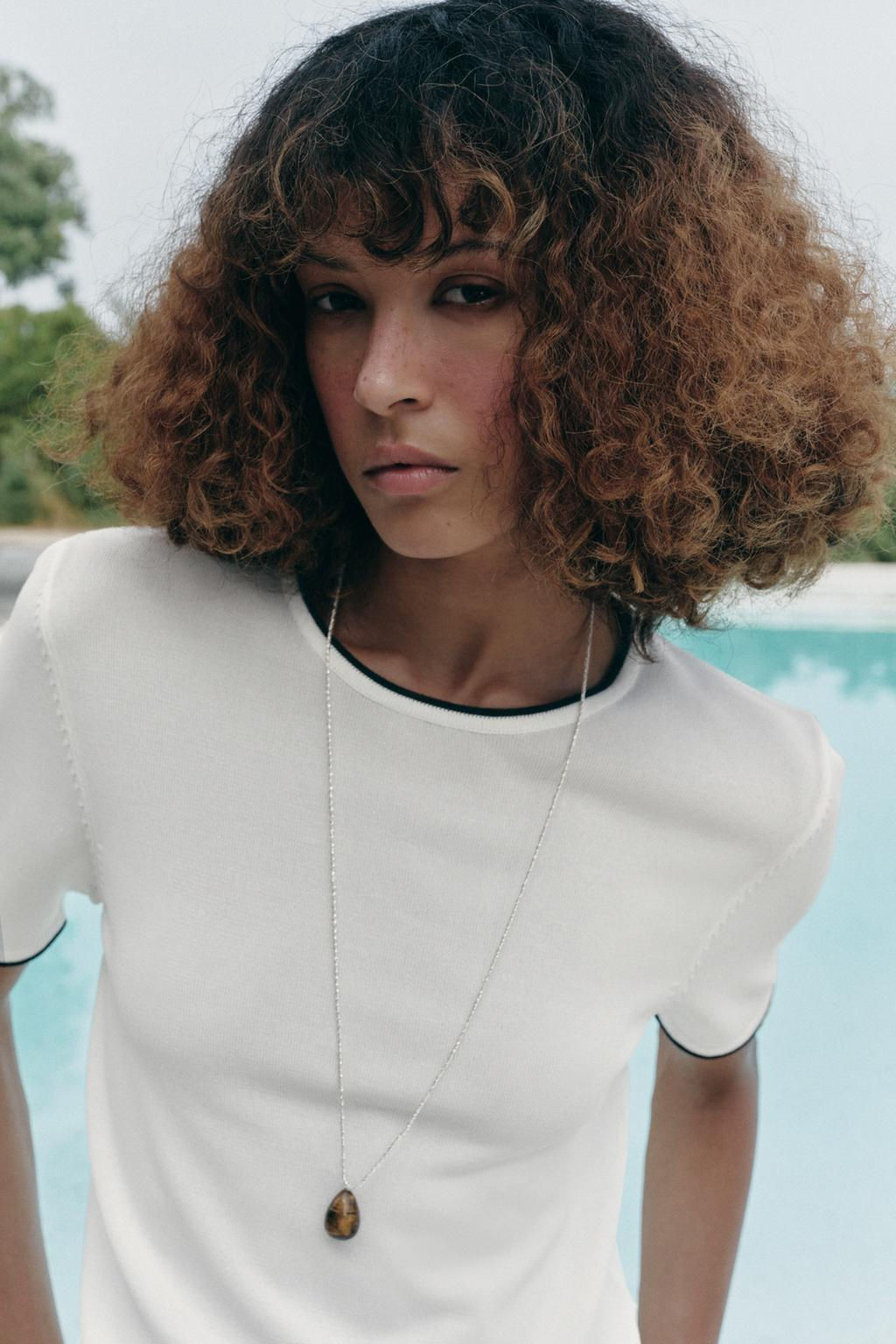 KNIT TOP WITH CONTRAST TRIMS - Zara фото 9