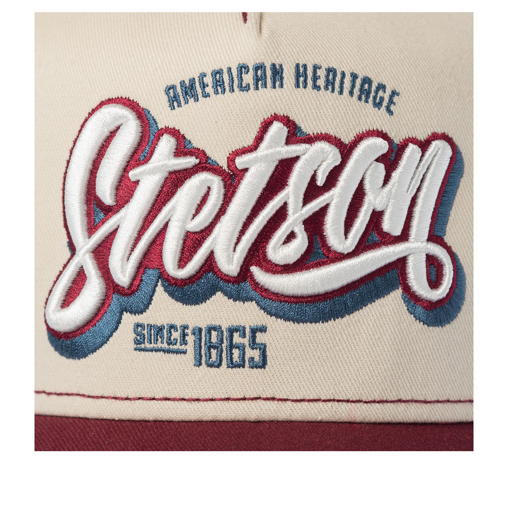 Бейсболка STETSON арт. 7741108K TRUCKER CAP ONE FOR ALL (бордовый / белый)  фото 4