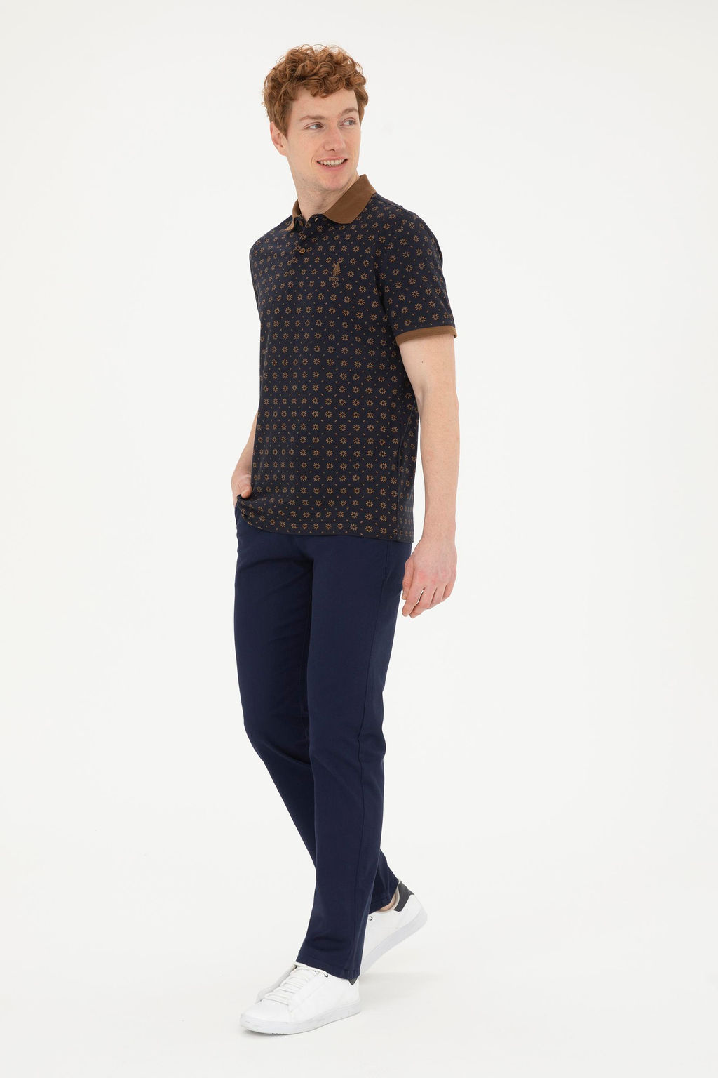 Мужские темно-синие брюки из плотной ткани/чиносы - U.s. polo assn фото 3