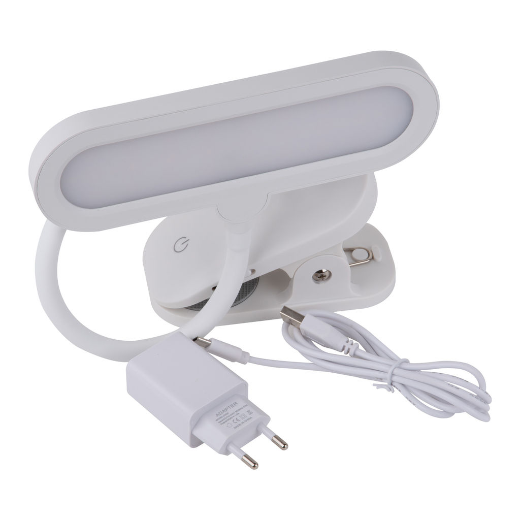 ULM-D602 10W/3000-6000K/DIM WHITE Светильник настольный светодиодный прищепка. Сенсорный выключатель. Диммер. Белый. TM Uniel